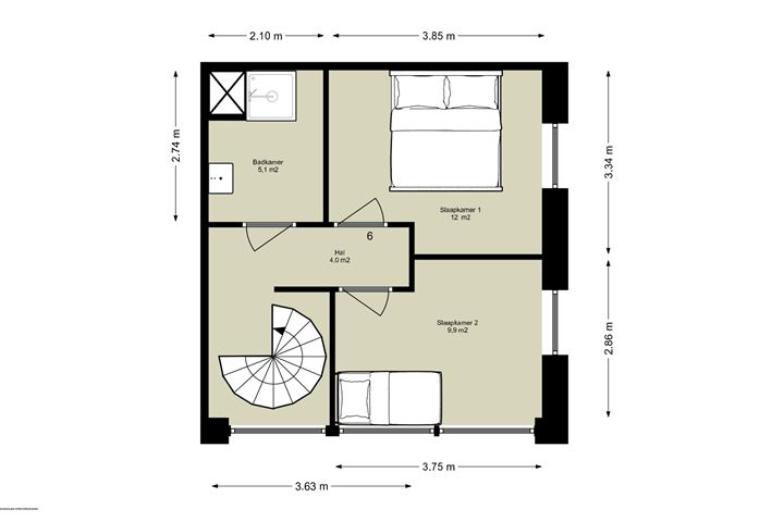 Bekijk foto 2 van Maisonnette tweelaags (Bouwnr. C.04.03)