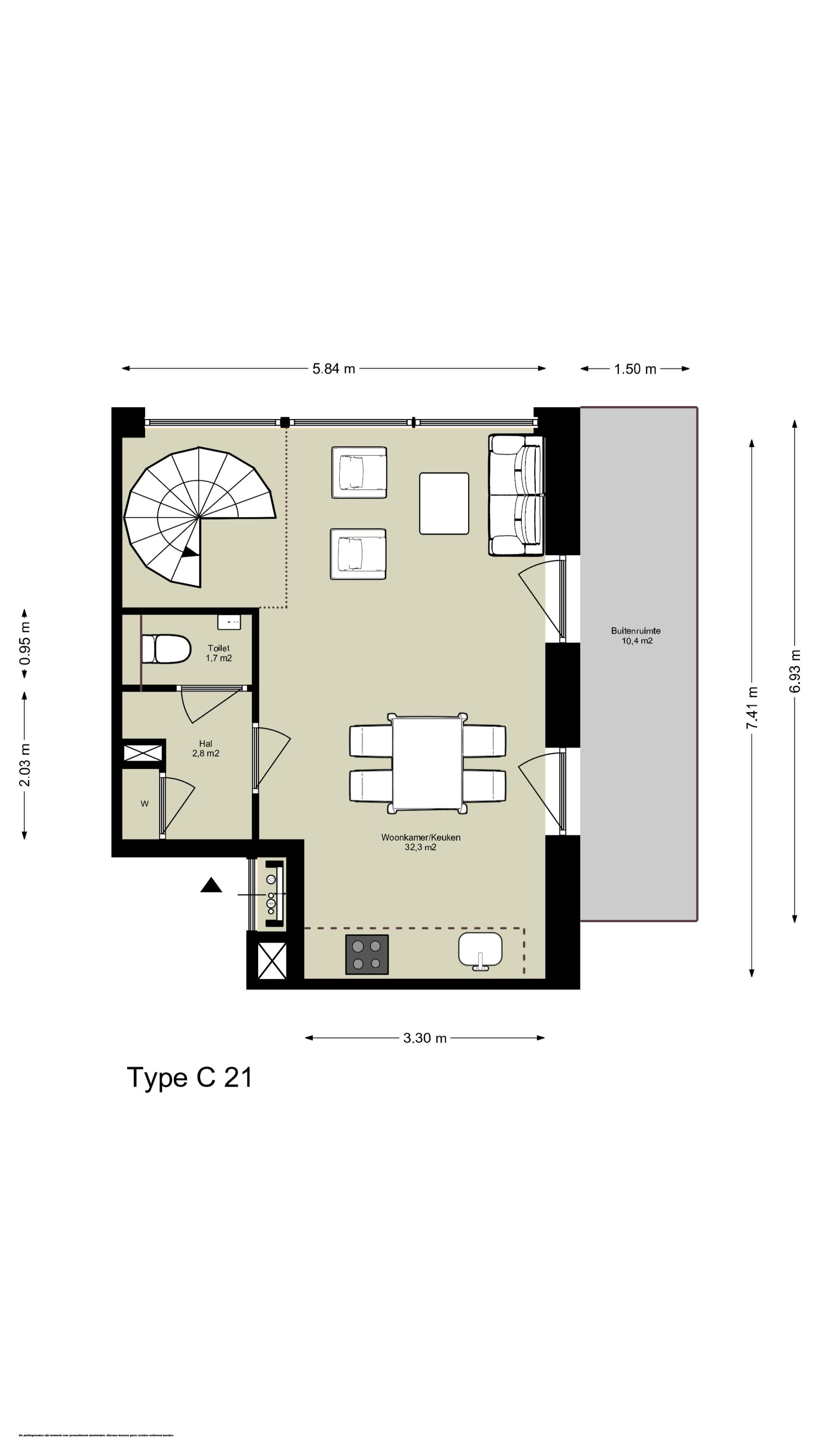 Maisonnette tweelaags (Bouwnr. C.04.09), Amsterdam, 1043BZ, Noord-Holland, Nederland