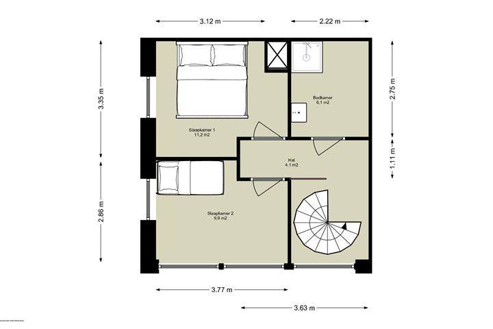 Bekijk foto 2 van Maisonnette tweelaags (Bouwnr. C.04.02)