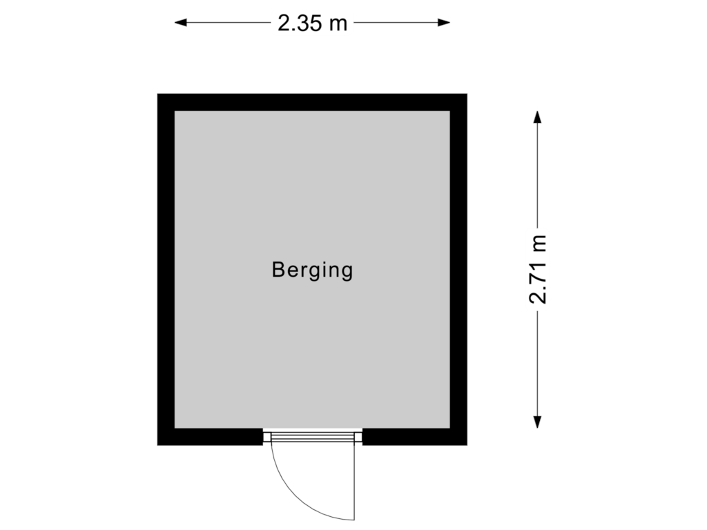 View floorplan of Berging of Conventstraat 26