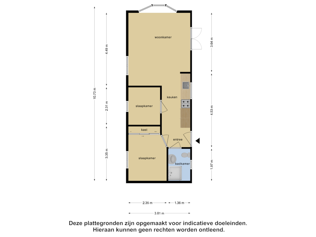 View floorplan of Begane Grond of Schoneveld 1-G167