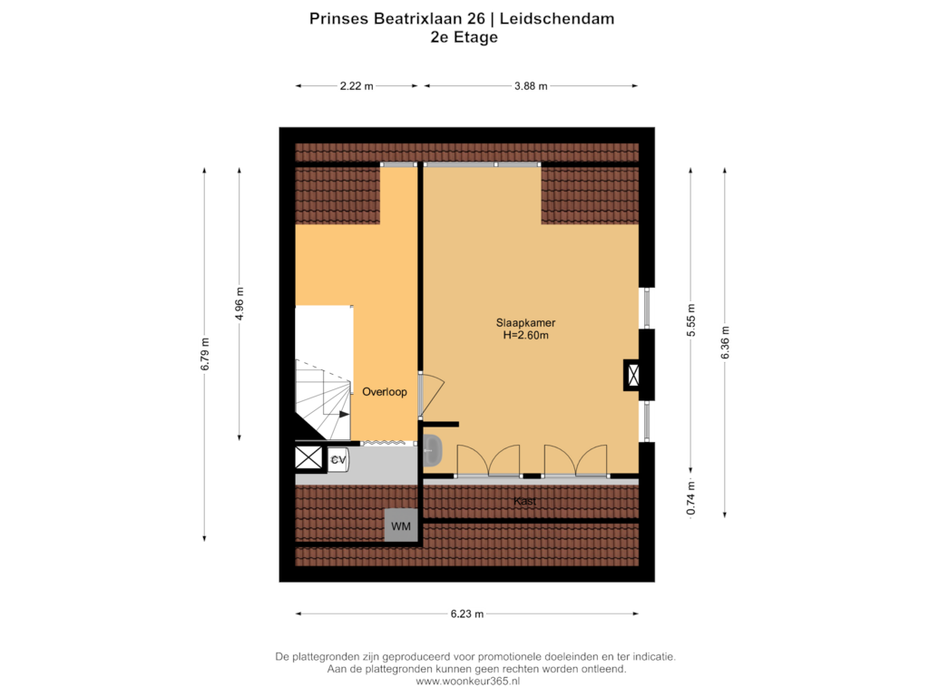 View floorplan of 2e Etage of Prinses Beatrixlaan 26