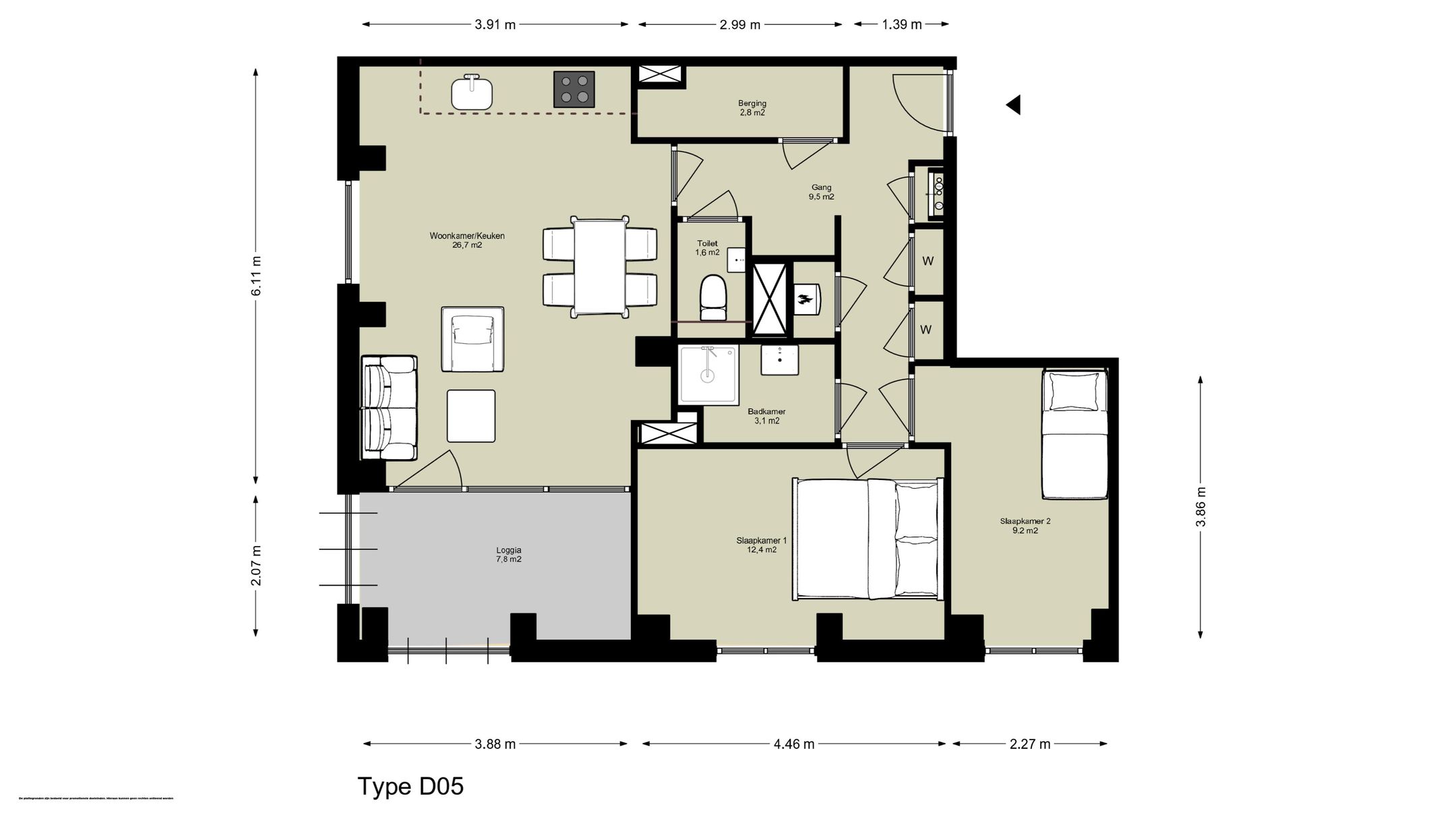 3-kamer appartement (Bouwnr. D.01.03), Amsterdam, 1043BZ, Noord-Holland, Nederland