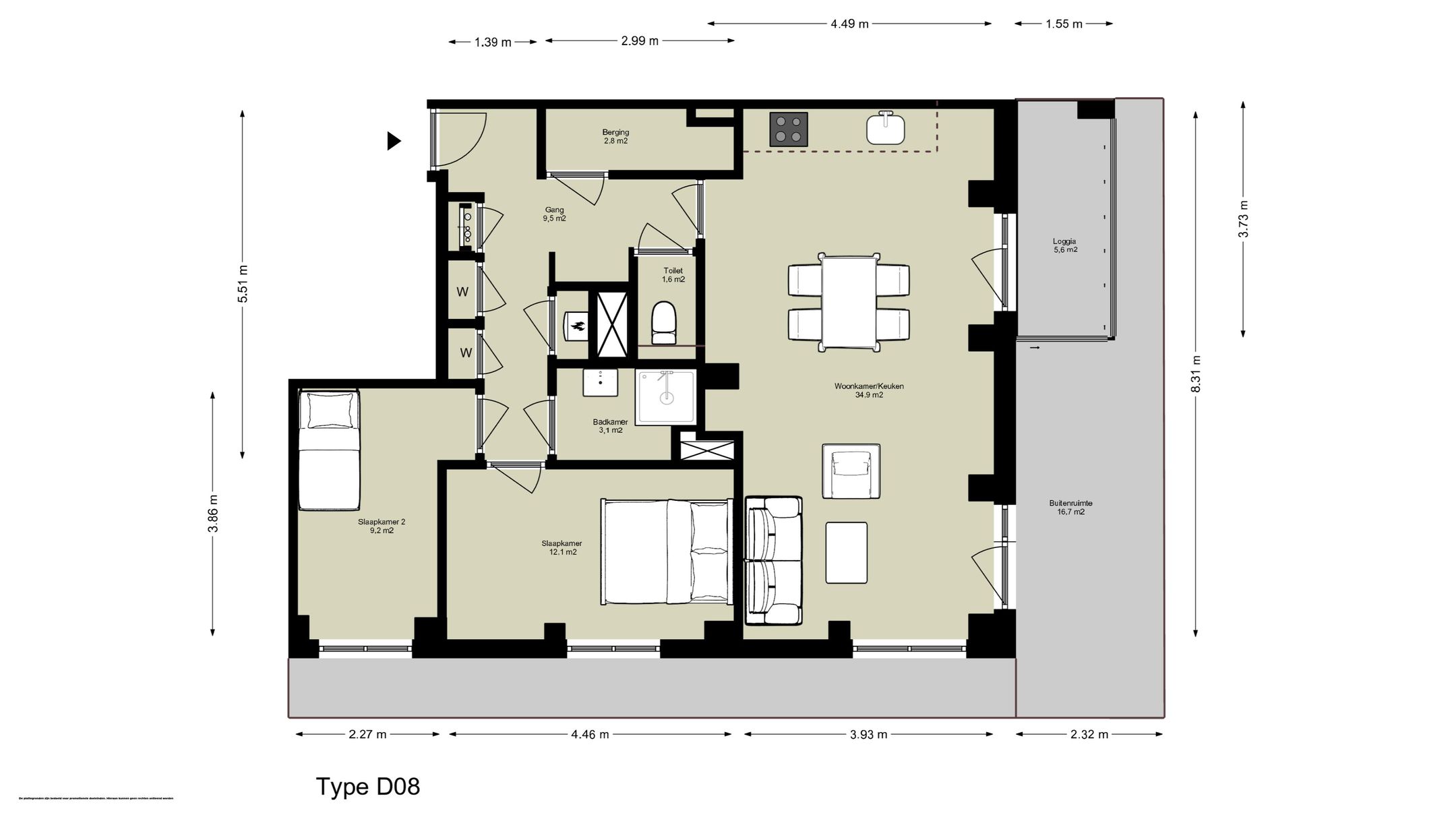 3-kamer appartement (Bouwnr. D.04.02), Amsterdam, 1043BZ, Noord-Holland, Nederland