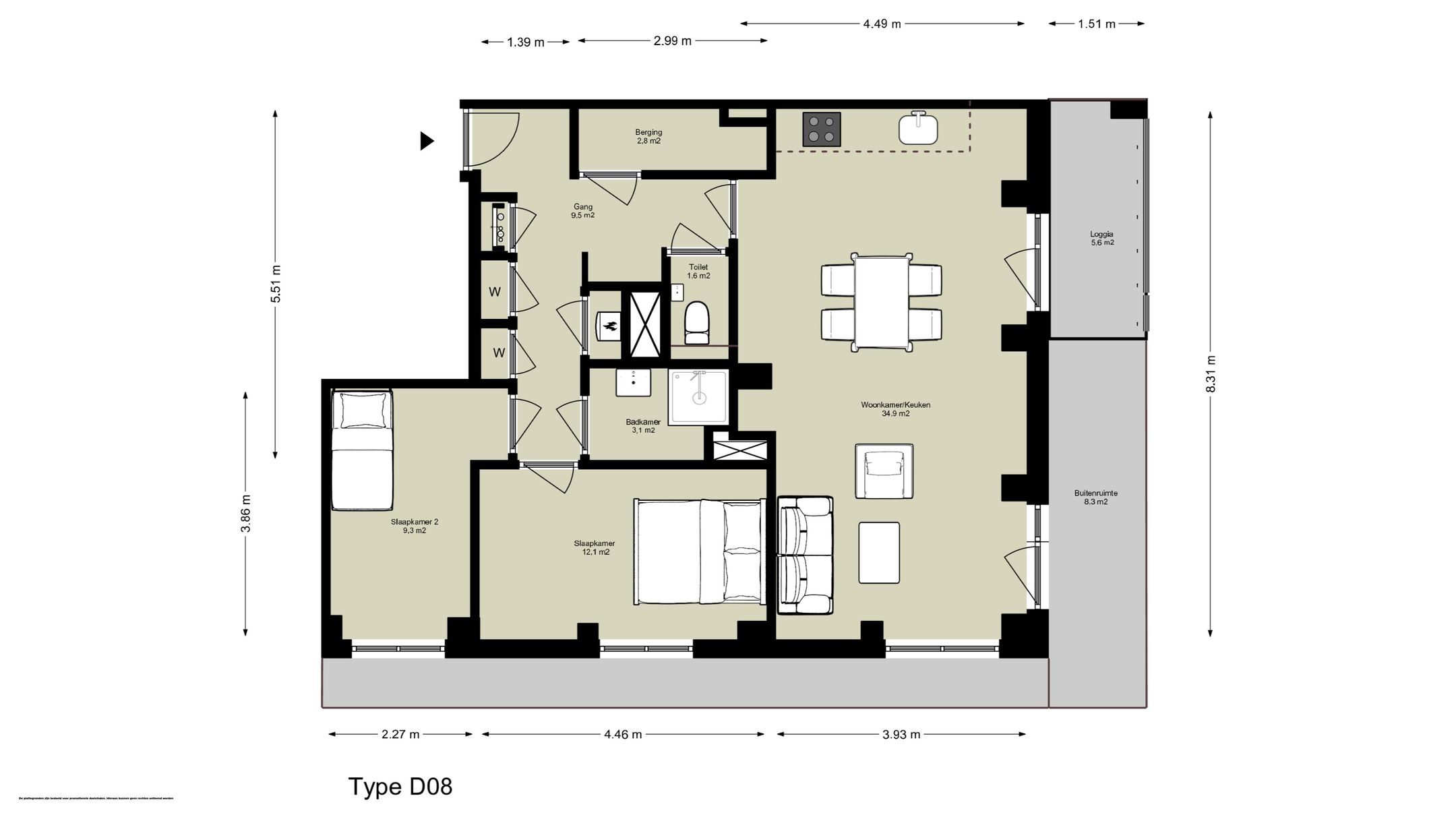 3-kamer appartement (Bouwnr. D.02.02), Amsterdam, 1043BZ, Noord-Holland, Nederland