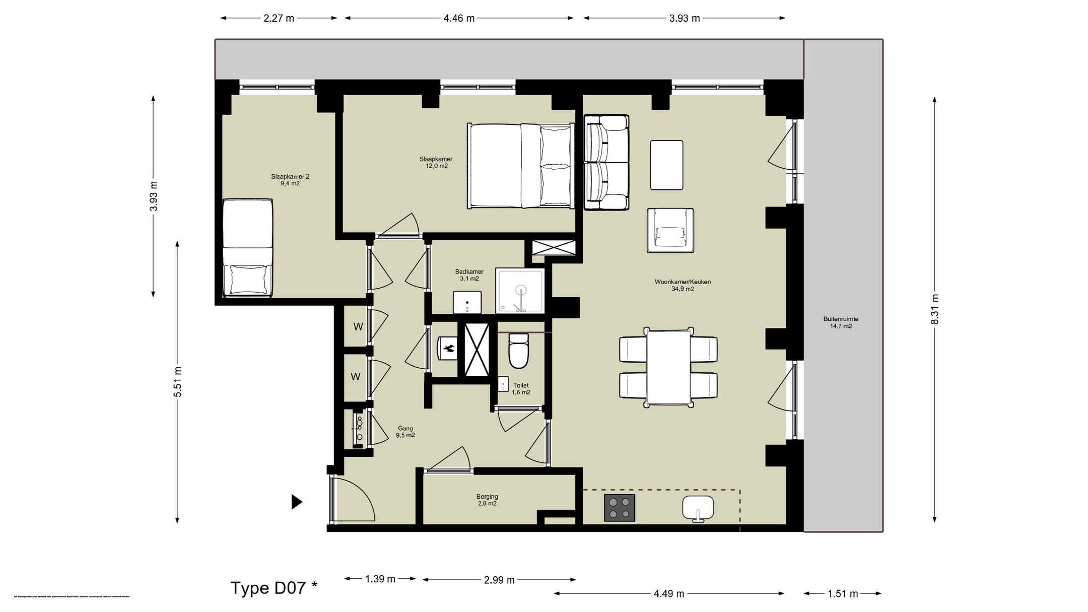 3-kamer appartement (Bouwnr. D.03.01), Amsterdam, 1043BZ, Noord-Holland, Nederland