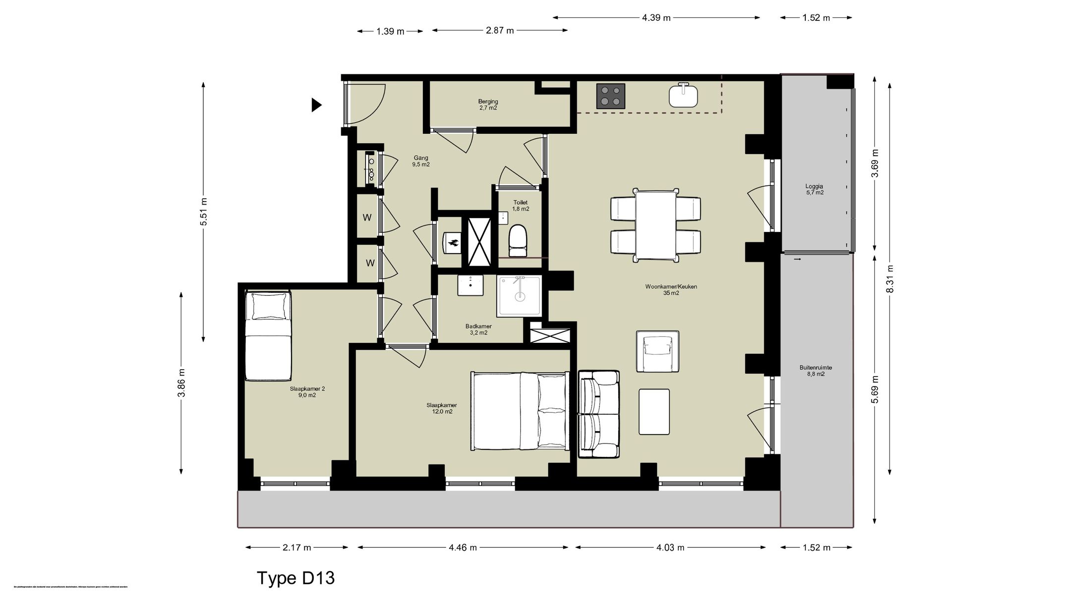 3-kamer appartement (Bouwnr. D.05.02), Amsterdam, 1043BZ, Noord-Holland, Nederland