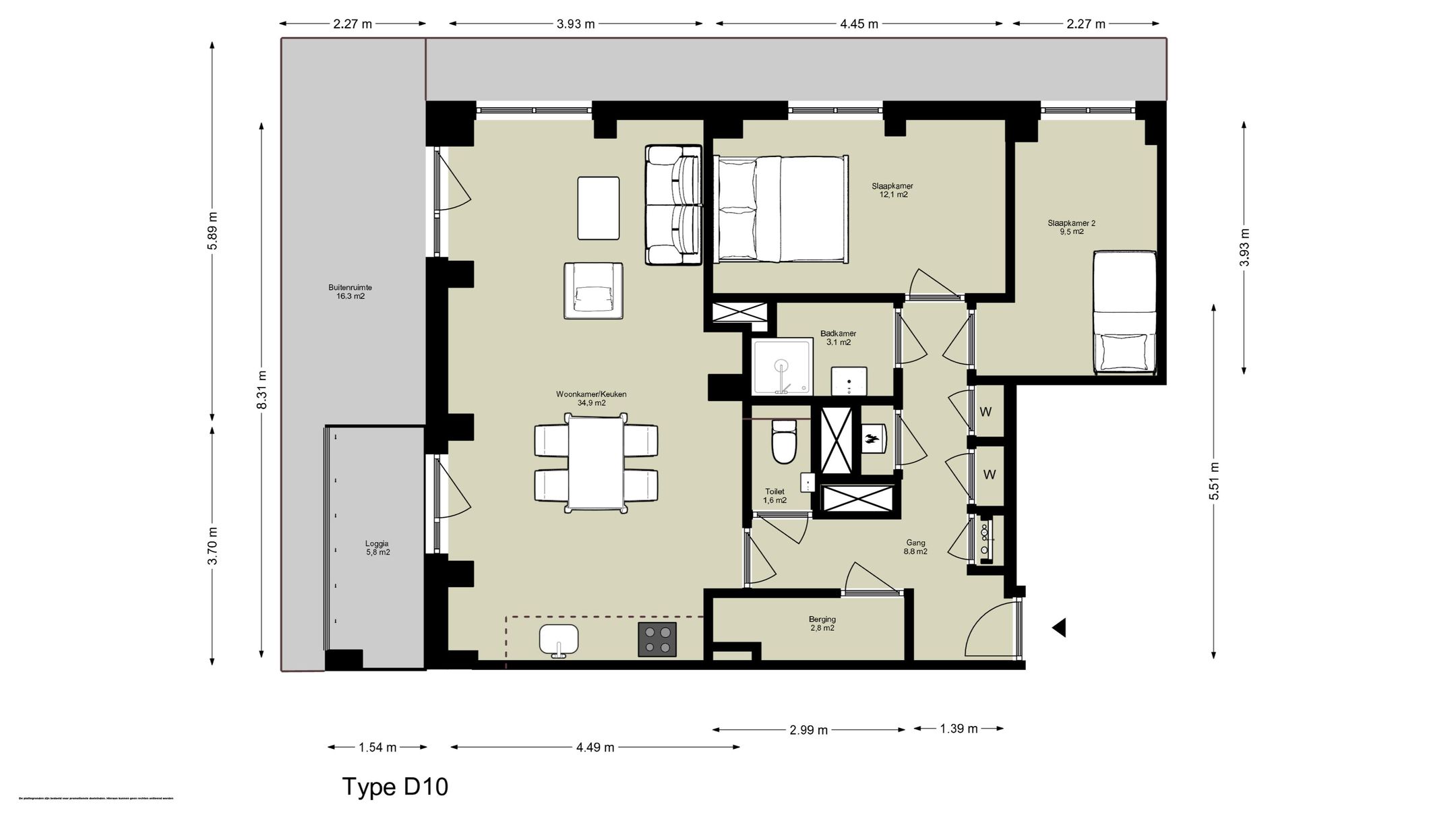 3-kamer appartement (Bouwnr. D.04.04), Amsterdam, 1043BZ, Noord-Holland, Nederland