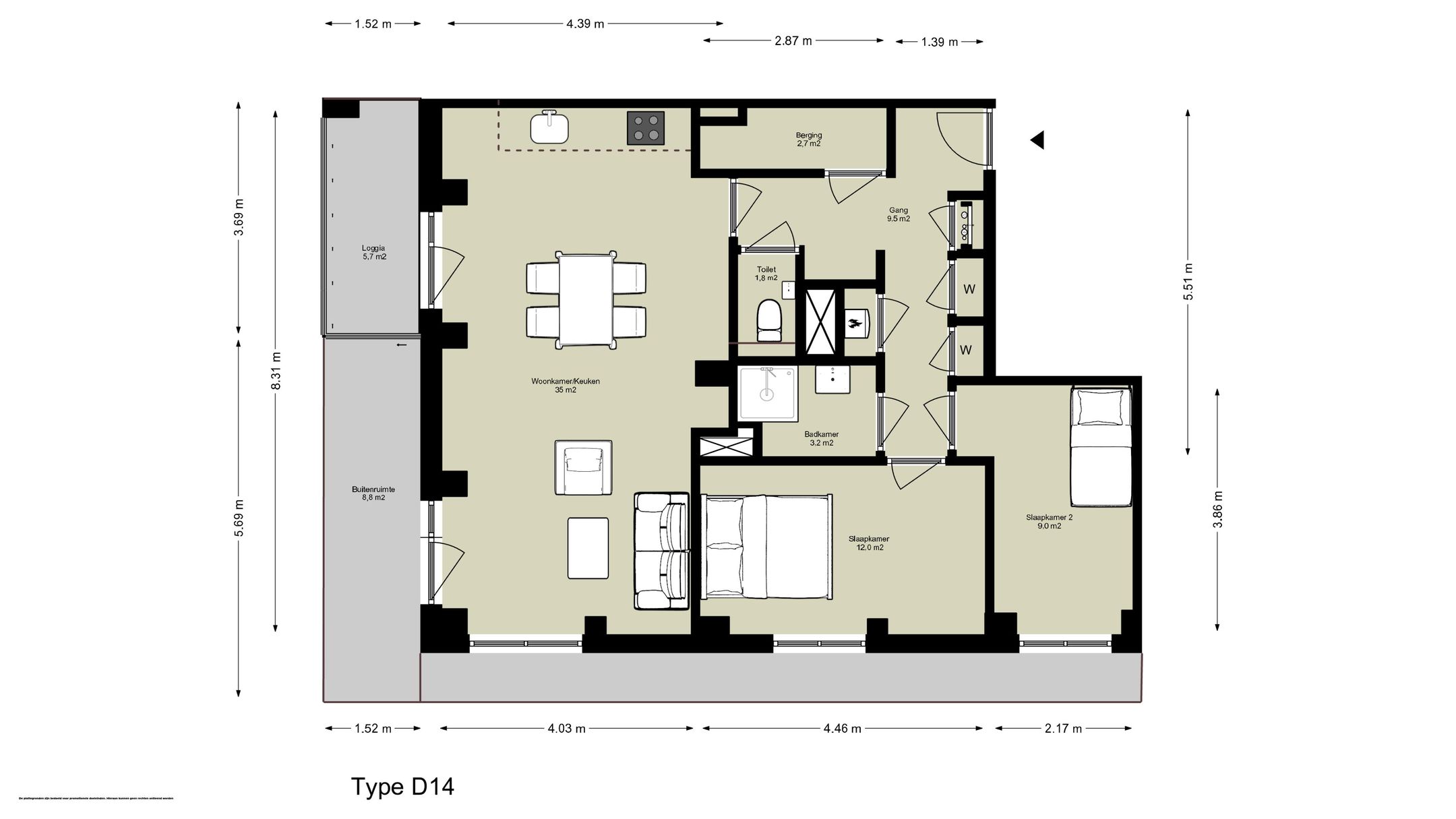 3-kamer appartement (Bouwnr. D.05.03), Amsterdam, 1043BZ, Noord-Holland, Nederland