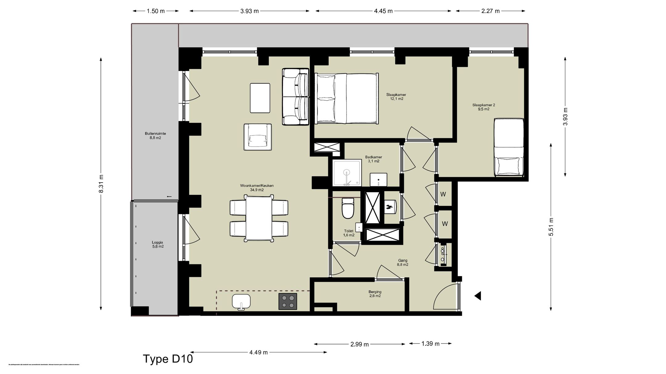 3-kamer appartement (Bouwnr. D.02.04), Amsterdam, 1043BZ, Noord-Holland, Nederland