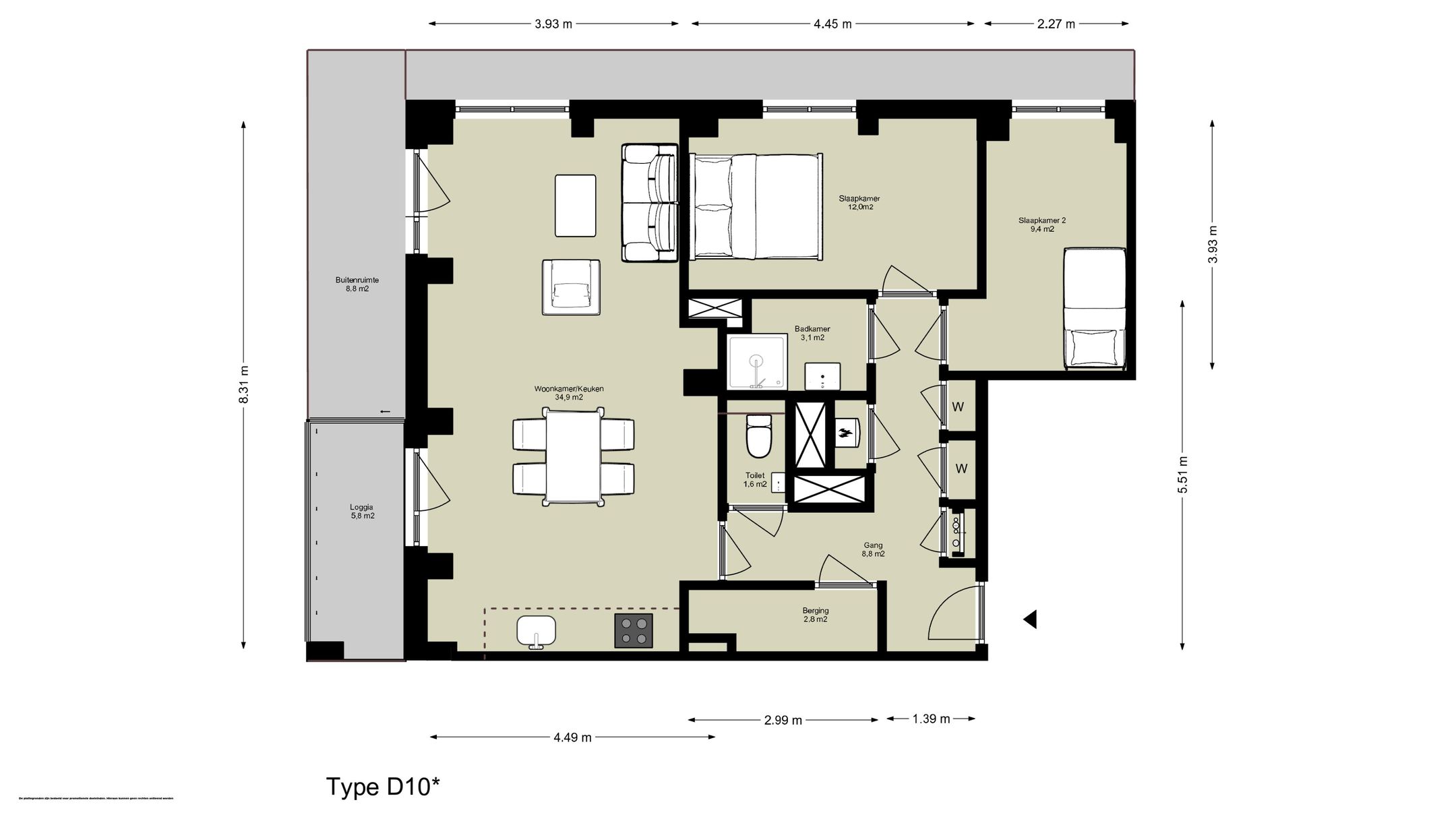 3-kamer appartement (Bouwnr. D.03.04), Amsterdam, 1043BZ, Noord-Holland, Nederland