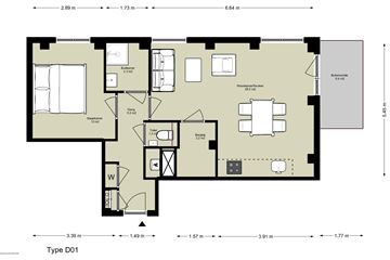 2-kamer appartement op de begane grond thumbnail