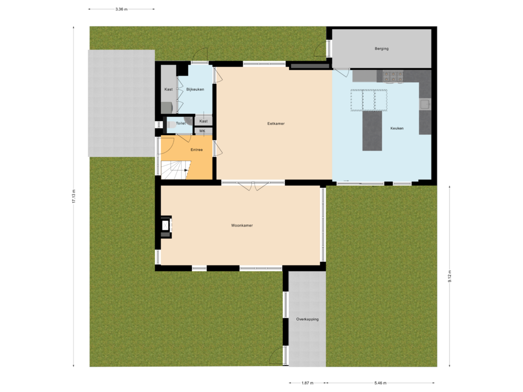 Bekijk plattegrond van Situatie van Johannes Verhulststraat 19