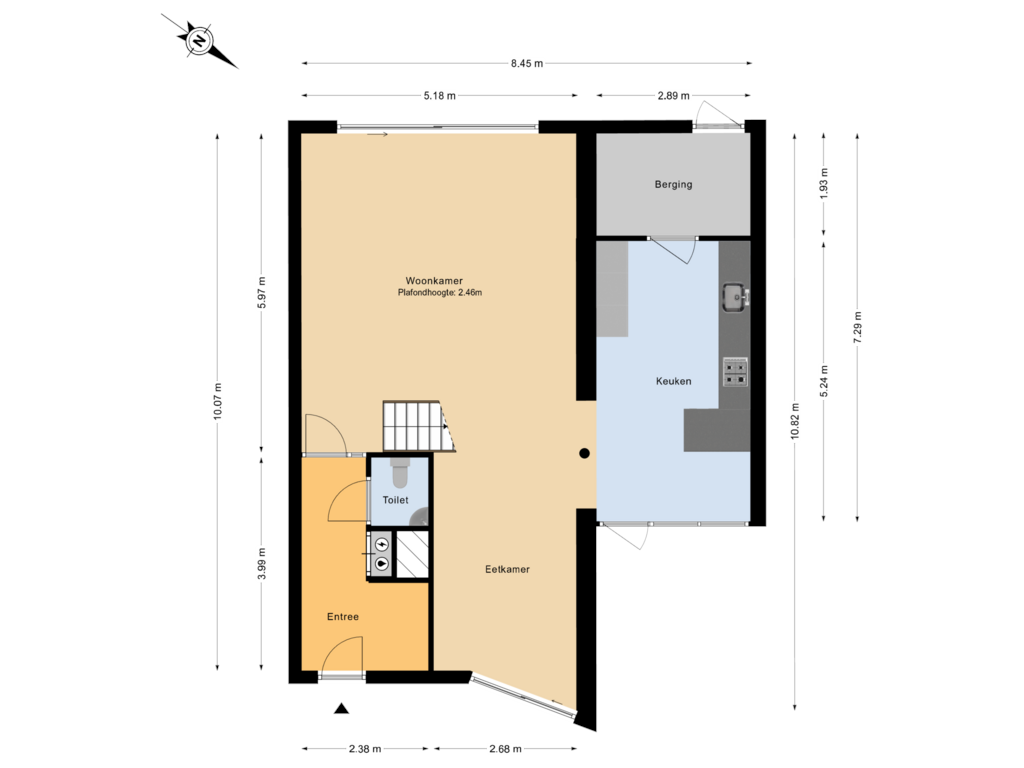 Bekijk plattegrond van Begane grond van Aletta Jacobskade 67