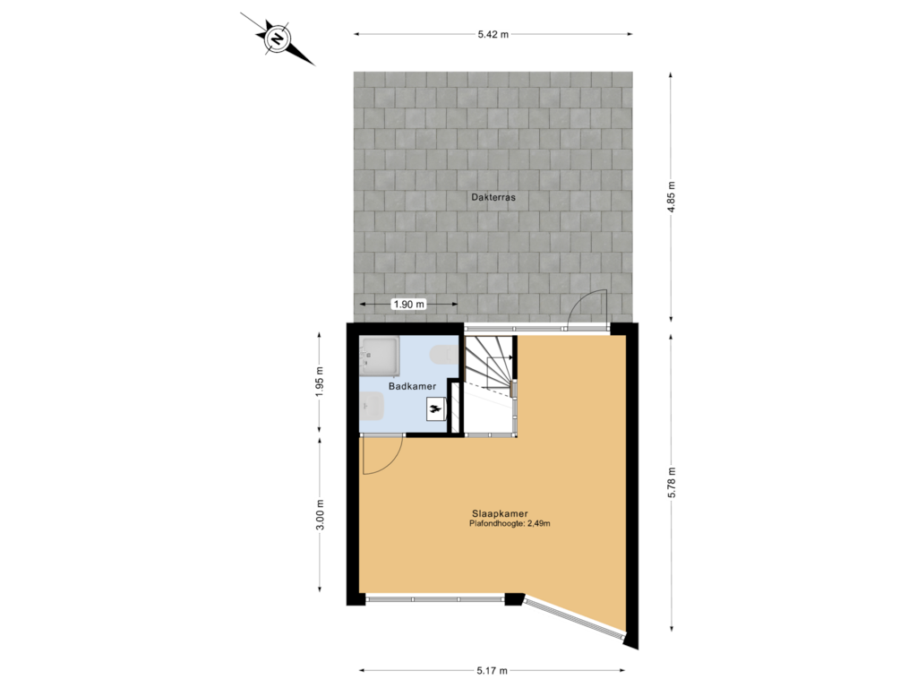 Bekijk plattegrond van 2e verdieping van Aletta Jacobskade 67