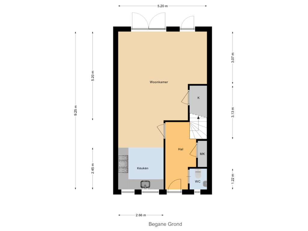 Bekijk plattegrond van Begane Grond van Limfalaan 14