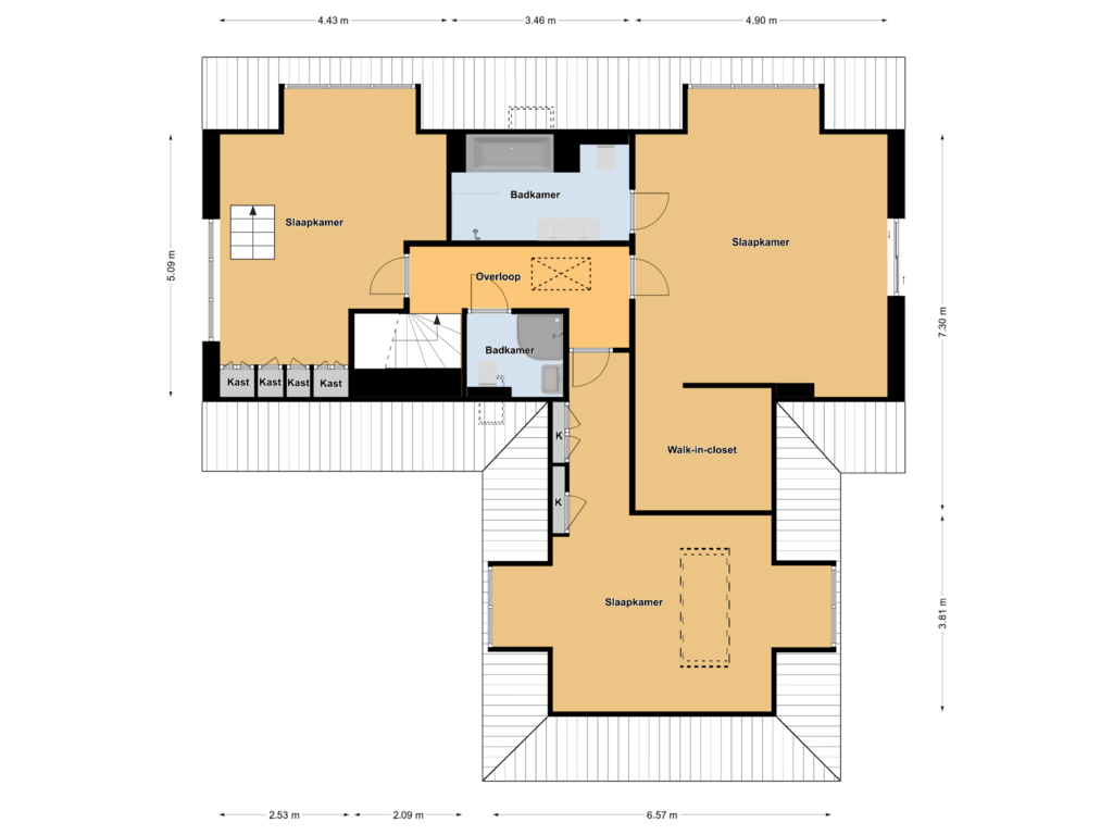 Bekijk plattegrond van Verdieping van Breeweg 11