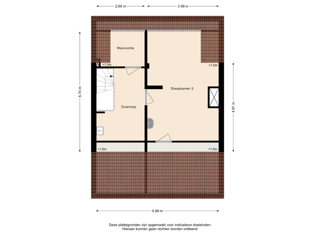 Bekijk plattegrond van Zolder van Jupiterstraat 26