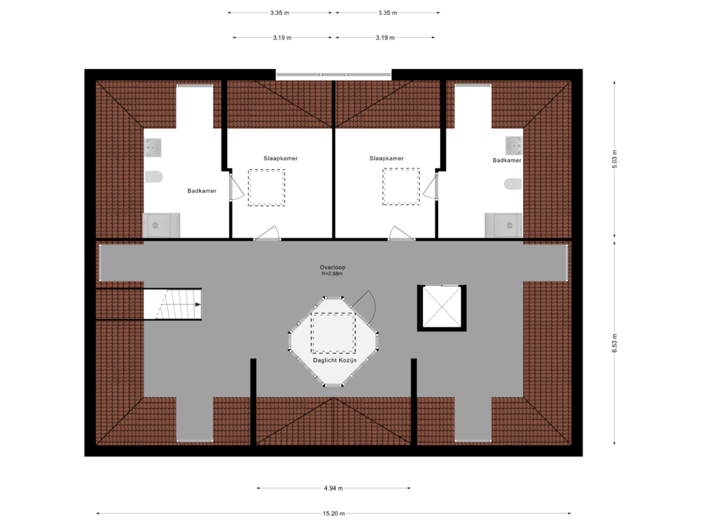 Bekijk plattegrond van 2e Verdieping van Bevershoekstraat 2