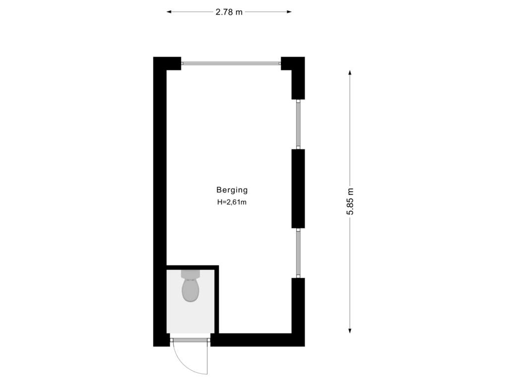 Bekijk plattegrond van Berging van Bevershoekstraat 2