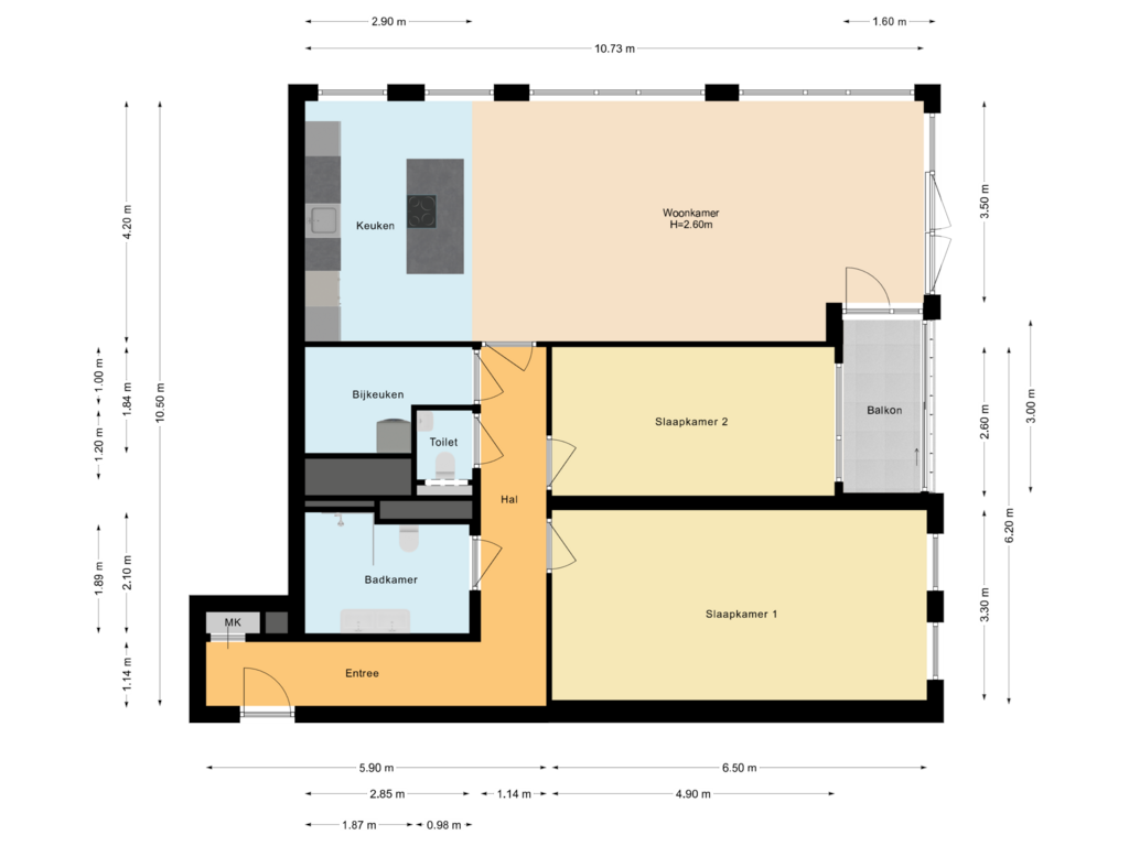 Bekijk plattegrond van Appartement van Mangoweg 157