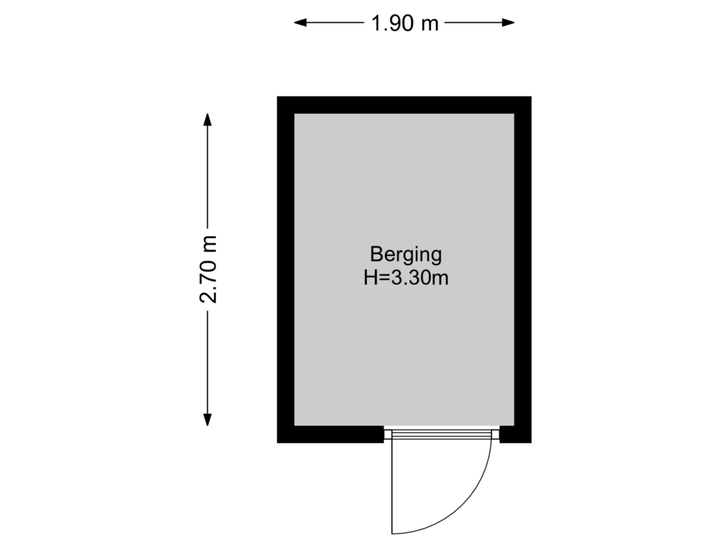 Bekijk plattegrond van Berging van Mangoweg 157