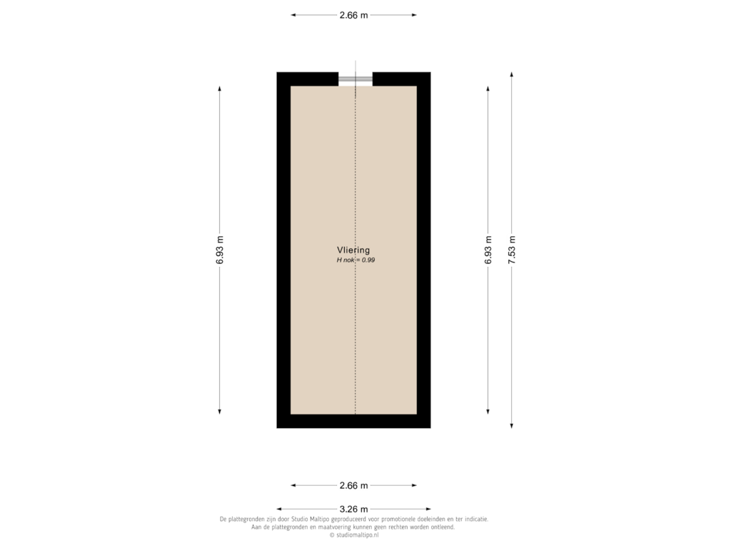 View floorplan of Vliering of Waalbandijk 11