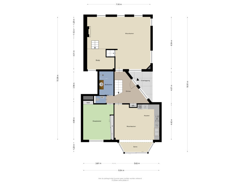 Bekijk plattegrond van Begane grond van Brouwerijstraat 5