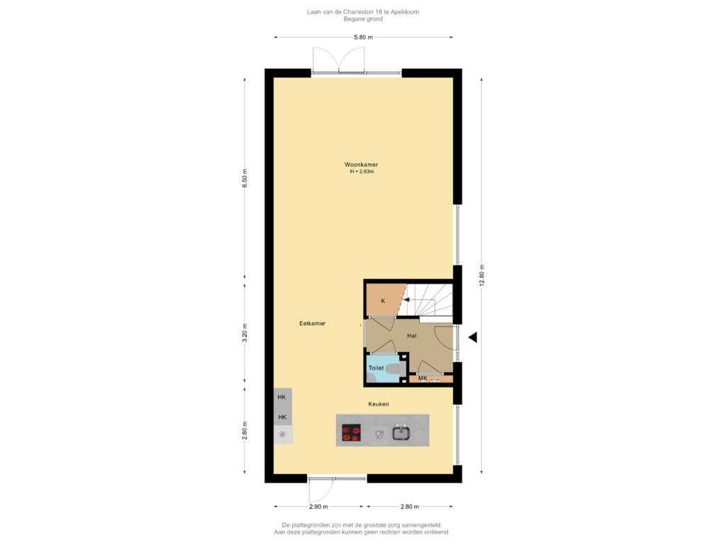 Bekijk plattegrond van Begane grond van Laan van de Charleston 18