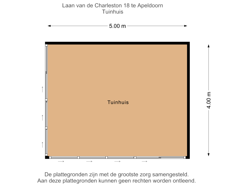 Bekijk plattegrond van Tuinhuis van Laan van de Charleston 18