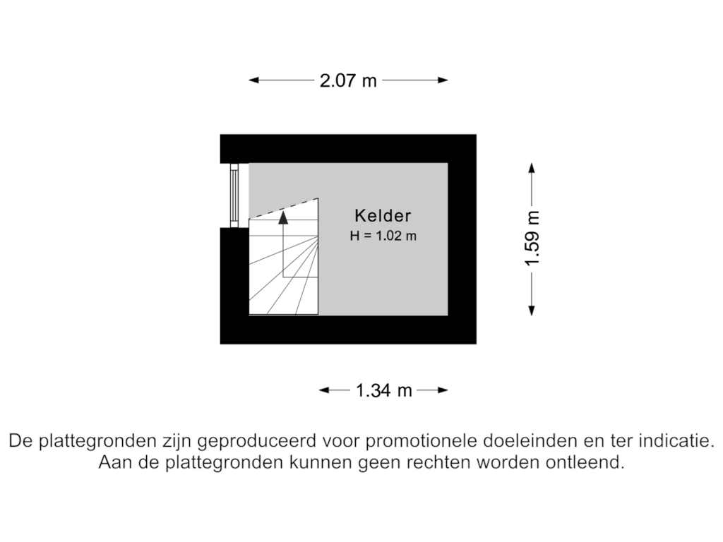 Bekijk plattegrond van Kelder van Morellenlaan 12