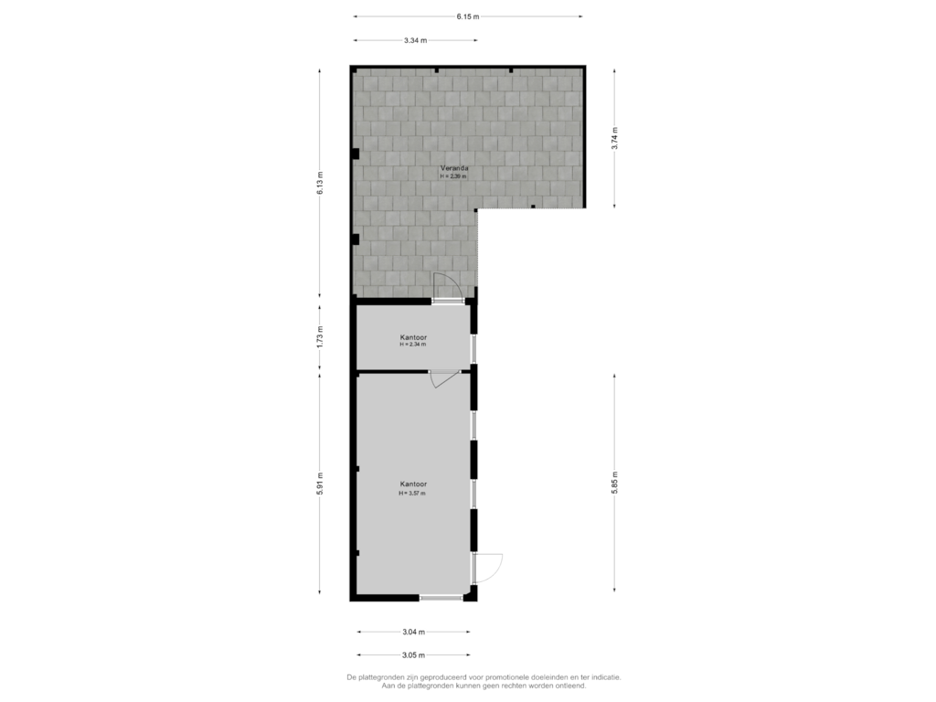 Bekijk plattegrond van Kantoor van Morellenlaan 12