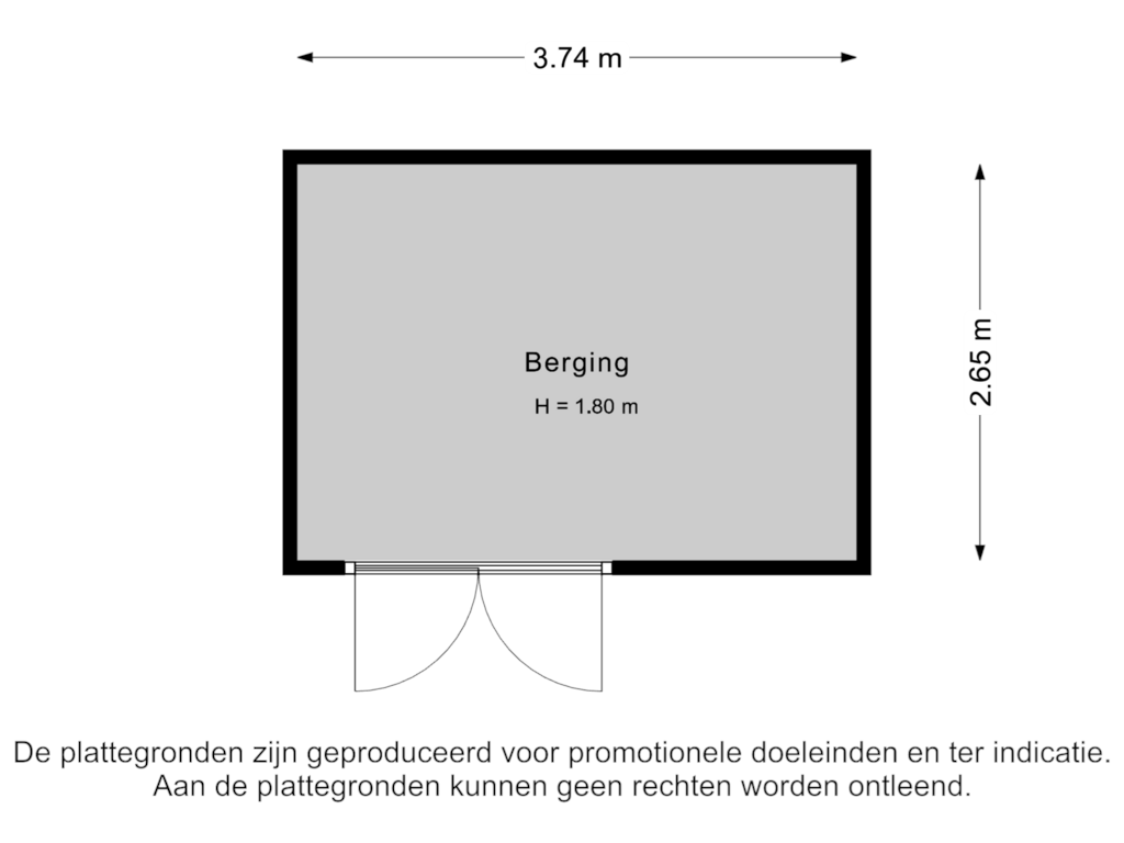 Bekijk plattegrond van Berging van Morellenlaan 12