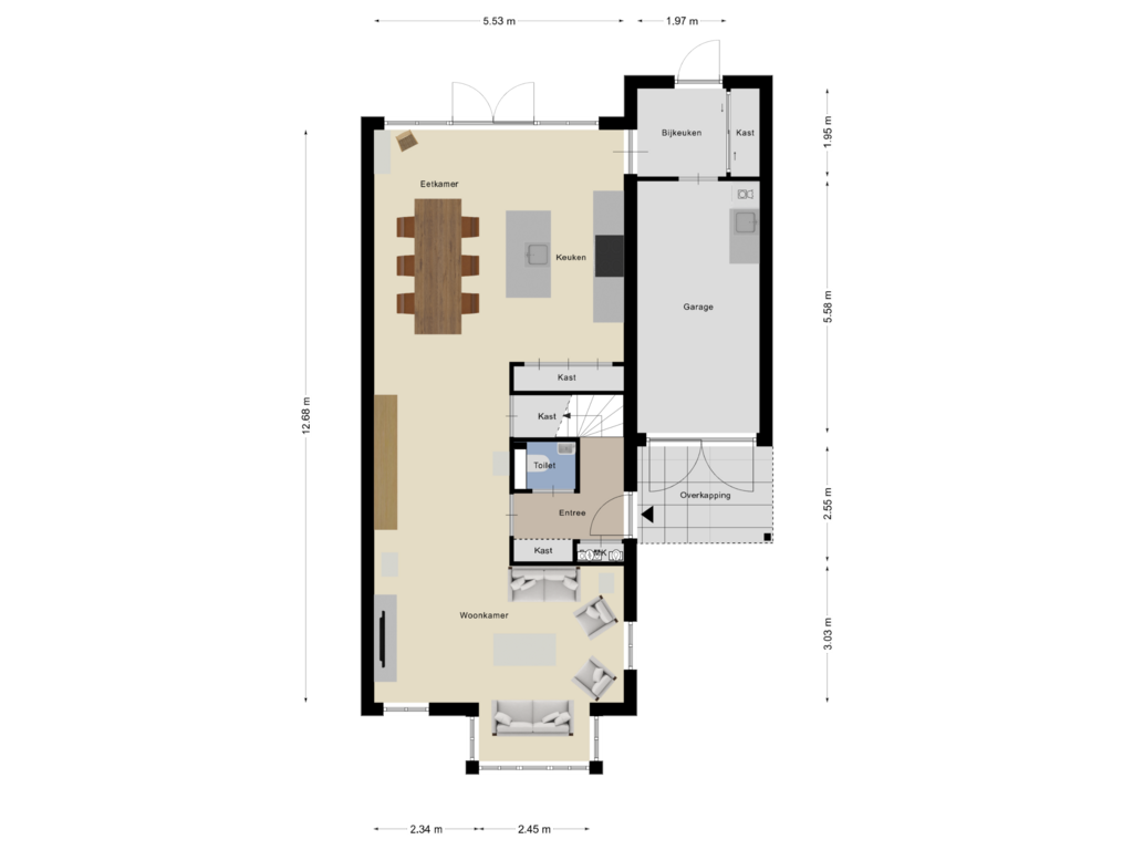 Bekijk plattegrond van Begane Grond van Juffrouw W van Minnenstraat 14