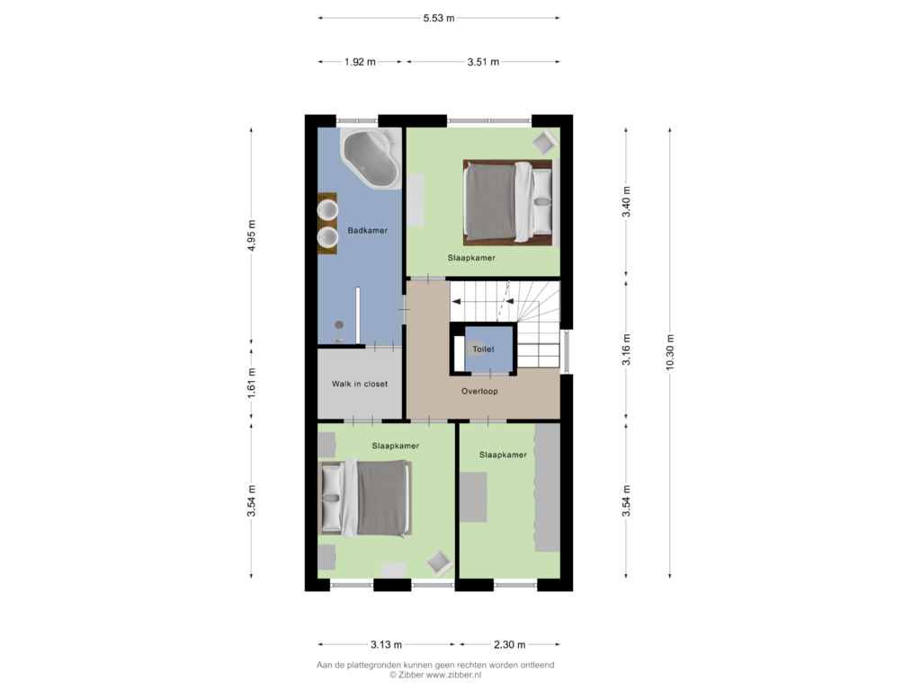 Bekijk plattegrond van Eerste Verdieping van Juffrouw W van Minnenstraat 14