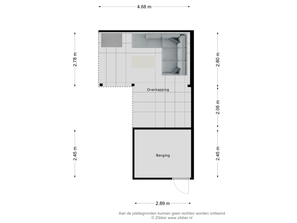 Bekijk plattegrond van Berging van Juffrouw W van Minnenstraat 14