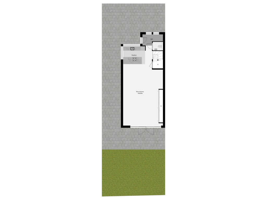 View floorplan of Perceeloverzicht of Kralingseweg 314-J