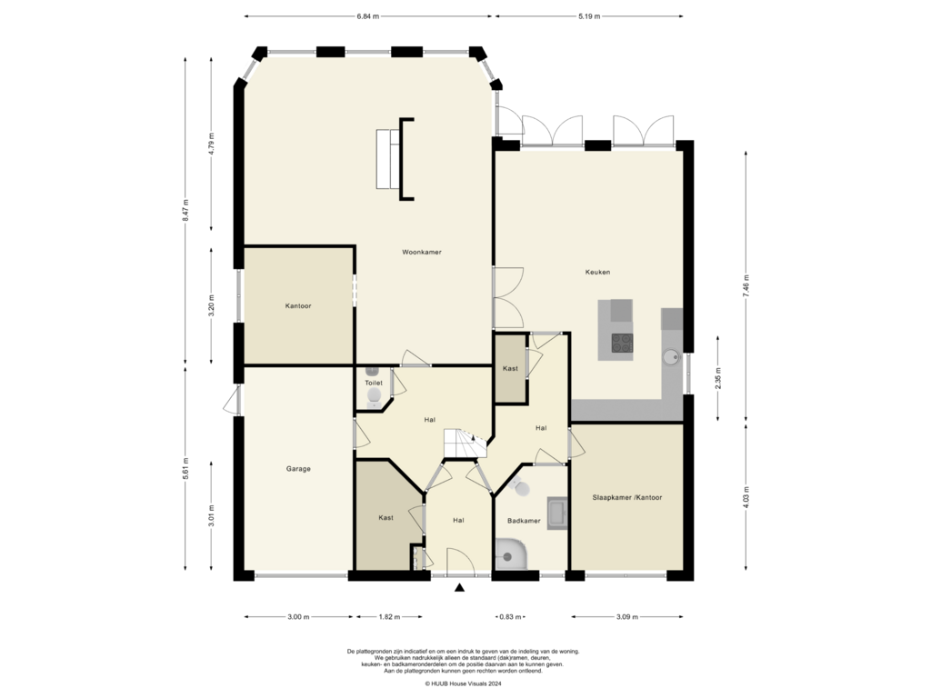 View floorplan of Begane Grond of Katwoudestraat 1