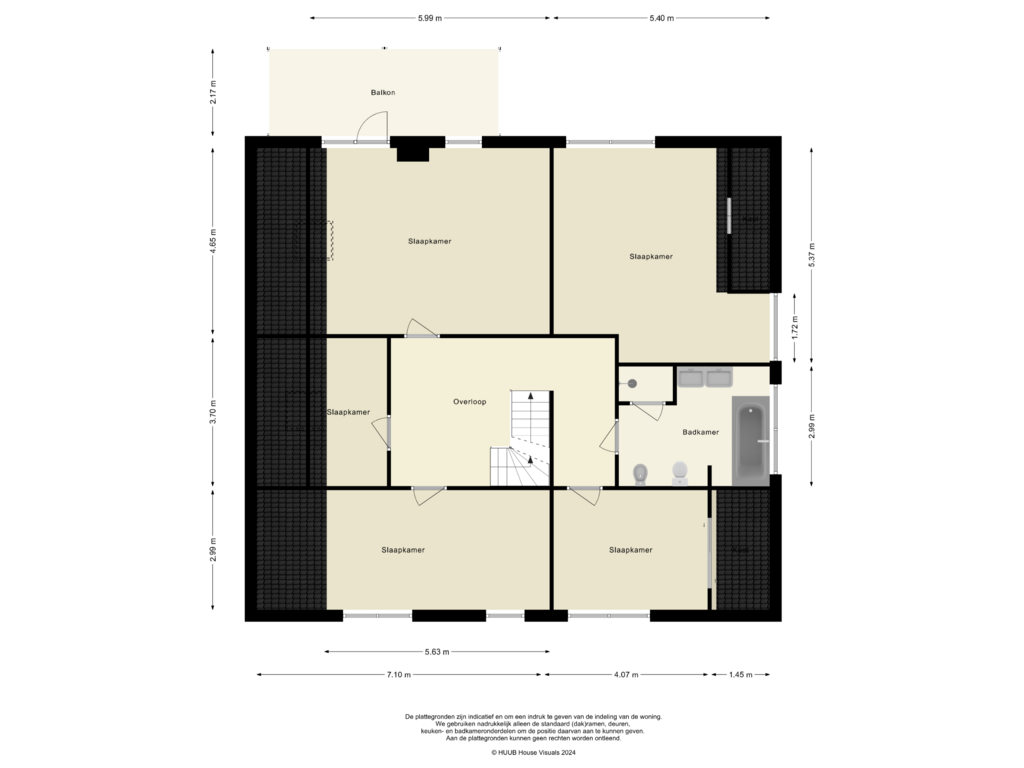 View floorplan of 1e Verdieping of Katwoudestraat 1