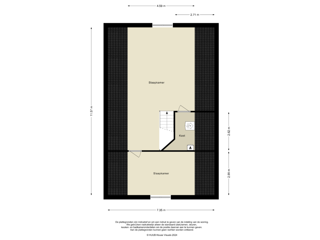 View floorplan of 2e Verdieping of Katwoudestraat 1