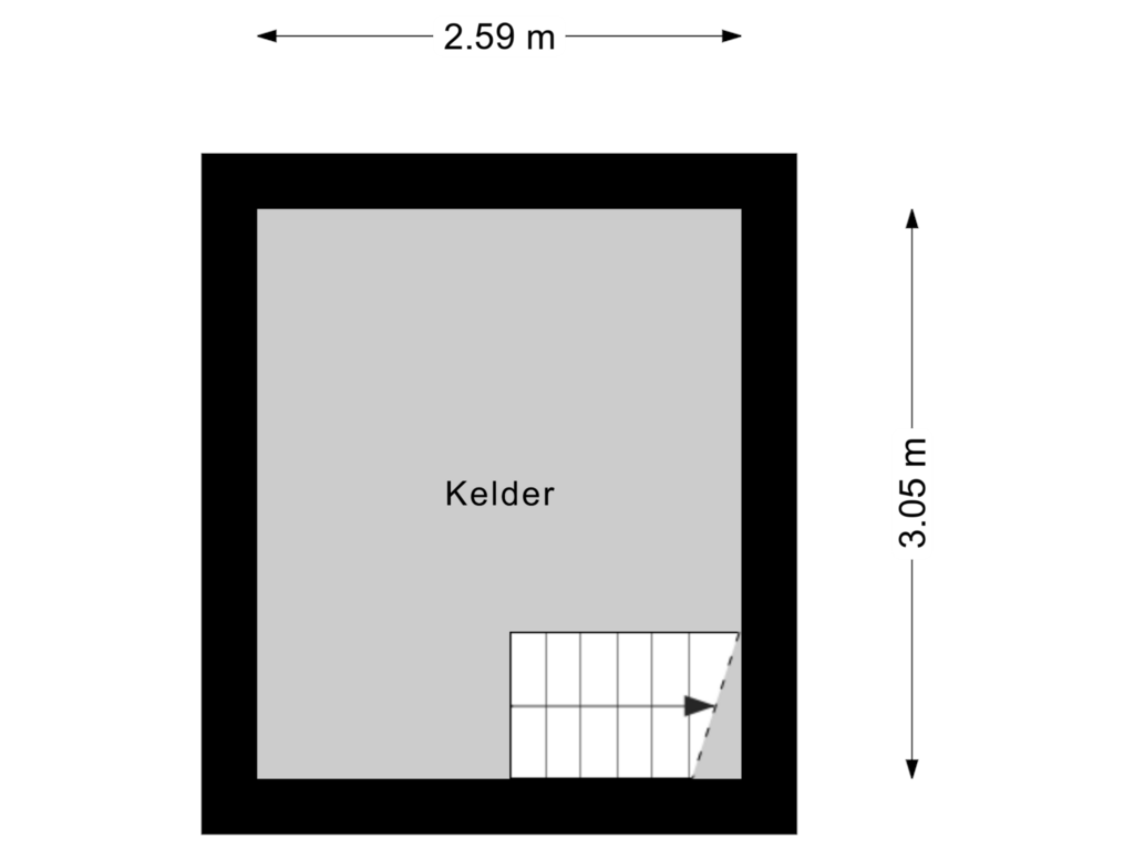 View floorplan of Kelder of Coevorderstraatweg 24