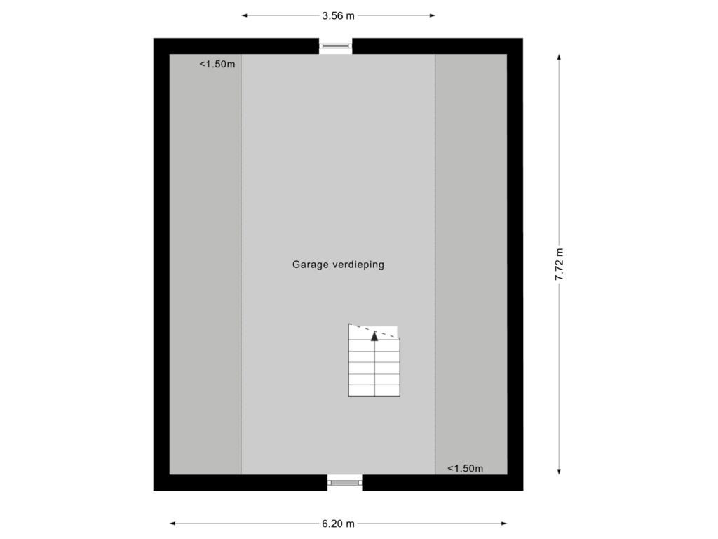 View floorplan of Garage Verdieping of Coevorderstraatweg 24