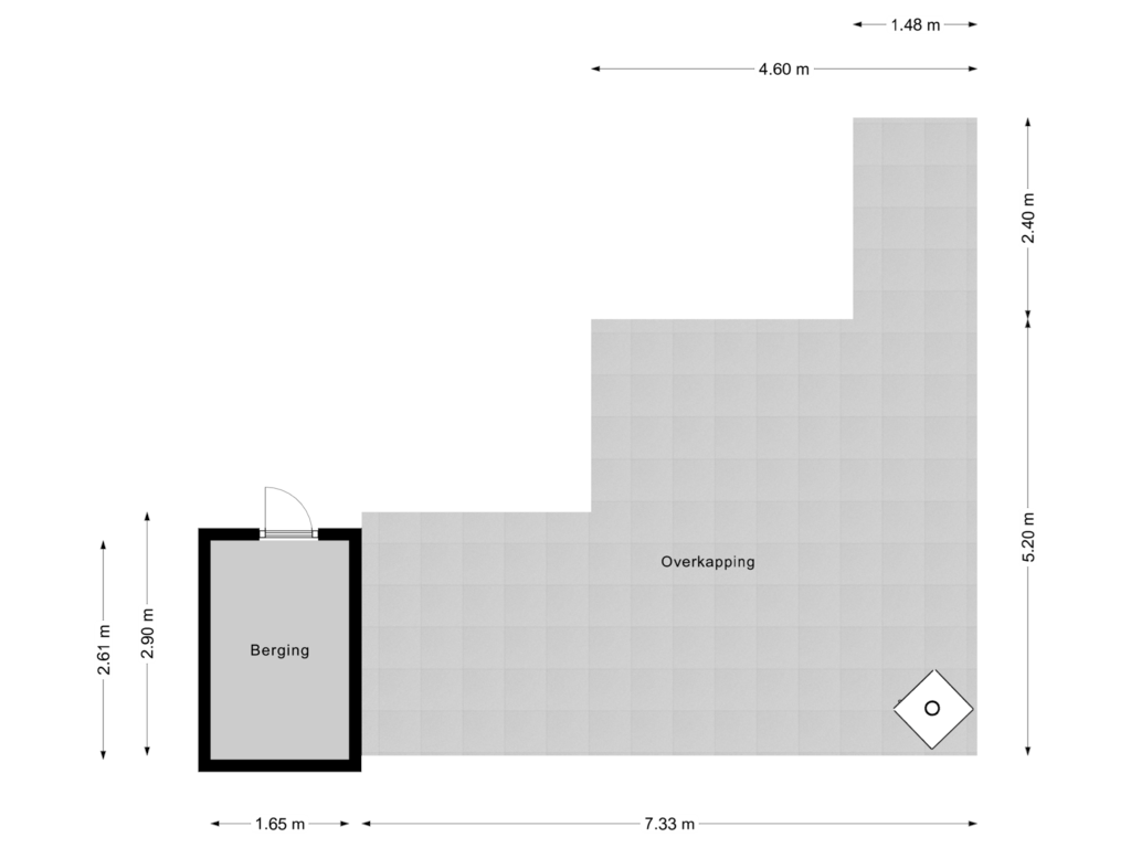 View floorplan of Berging  of Coevorderstraatweg 24