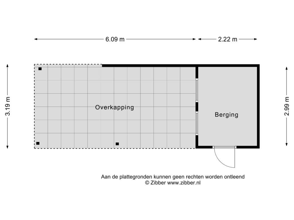 Bekijk plattegrond van Berging van Dwazziewegen 12