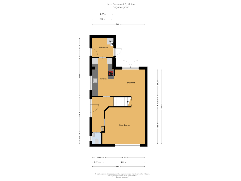 View floorplan of Begane grond of Korte Zeestraat 2