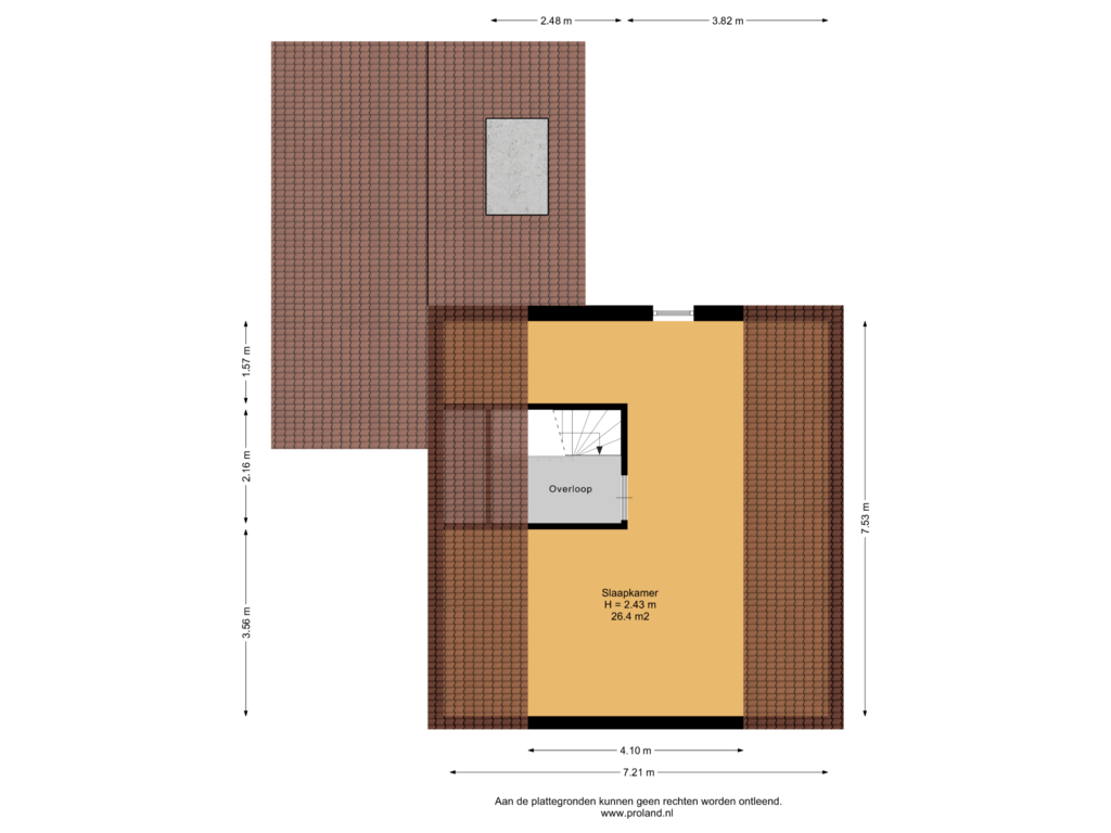 View floorplan of 2e Verdieping of Kerkhofweg 25