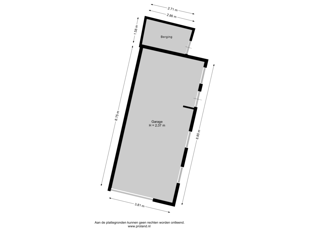 View floorplan of Garage of Kerkhofweg 25