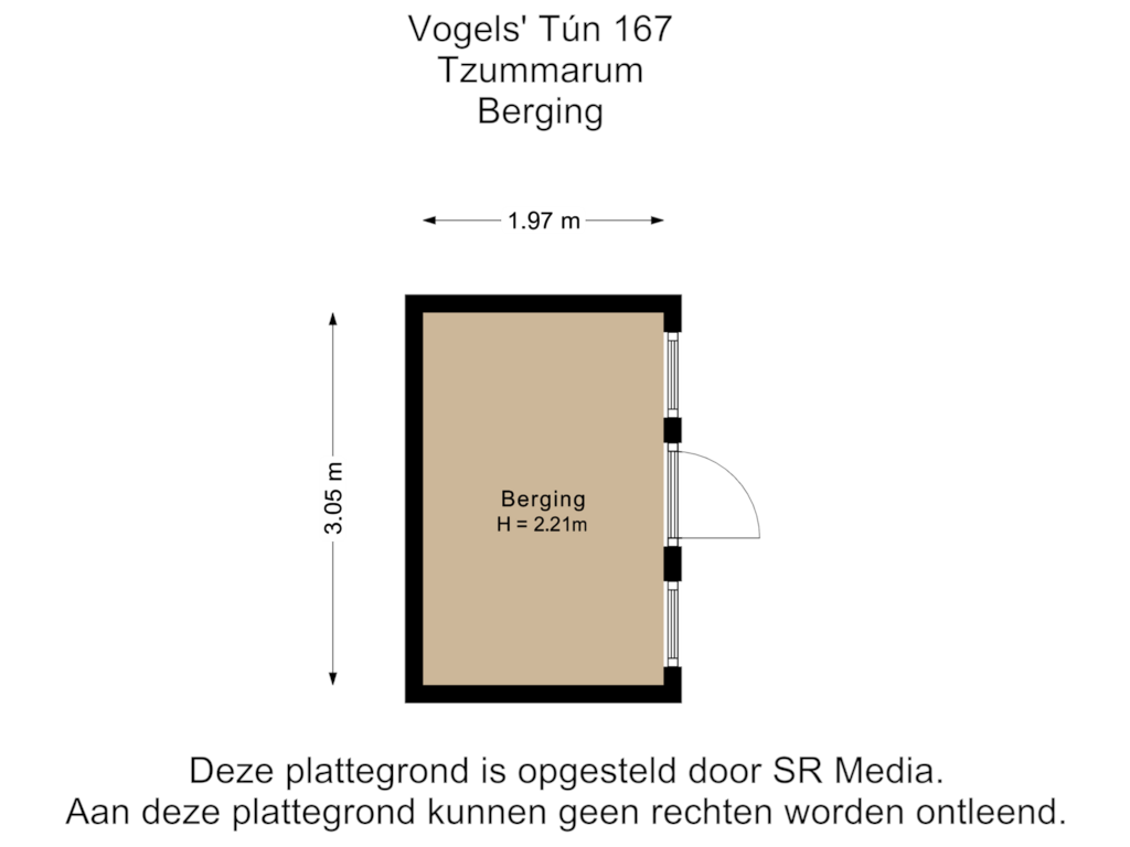 View floorplan of Berging of Vogels' tún 167