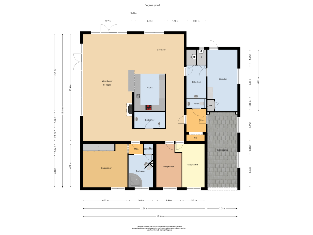 Bekijk plattegrond van Begane grond van Oosterlandweg 27