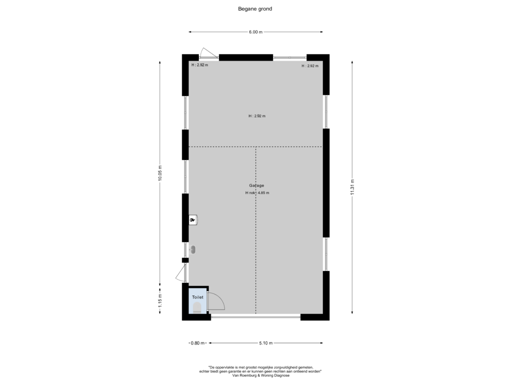 Bekijk plattegrond van Garage van Oosterlandweg 27